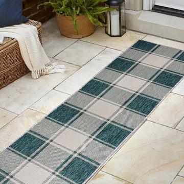 Sabine Traditional Farmhouse Bold Gingham Area Rug